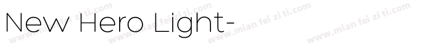 New Hero Light字体转换
